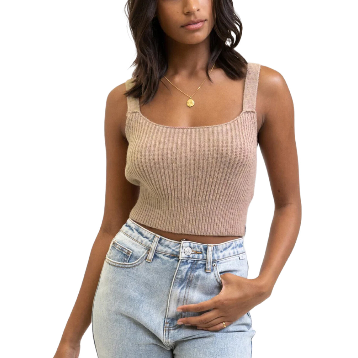 Top Rhythm Knitted Cropped 