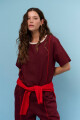 BLUSA LINO CRUZ BURDEOS