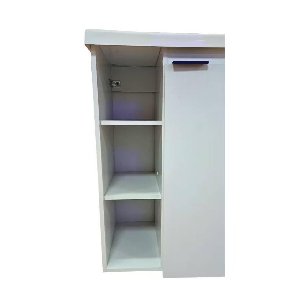 Mueble de baño suspendido Hortensia Blanco 62 cm con bacha de resina Mueble De Baño Suspendido Hortensia Blanco 62 Cm Con Bacha De Resina