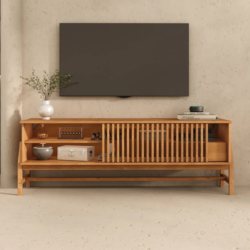 RACK APARADOR PARA TV O AUDIO MADERA MACIZA RACK APARADOR PARA TV O AUDIO MADERA MACIZA
