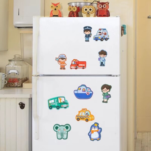 Set imanes divertidos transportes