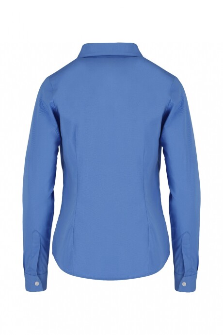 Camisa gabardina manga larga dama Azul francia