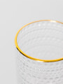 Vaso Alto Dots Borde Dorado Estampado 4