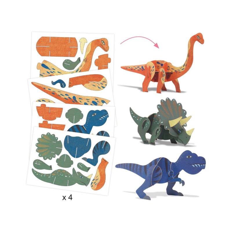 Set de manualidades con 6 actividades diferentes 6-10 años - Dinosaurios Set De Manualidades Con 6 Actividades Diferentes 6-10 Años - Dinosaurios