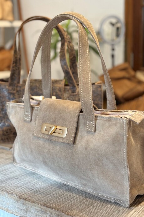 Tote Bag Baguette Gamuza Visón
