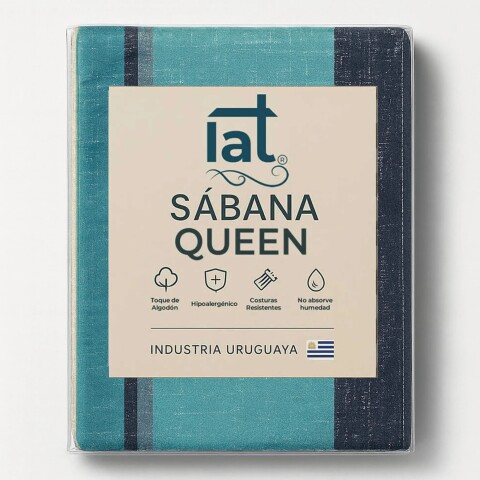 Juego De Sabanas Queen Toque Algodón Sommier Franjas - Rectángulo Juego De Sabanas Queen Toque Algodón Sommier Franjas - Rectángulo