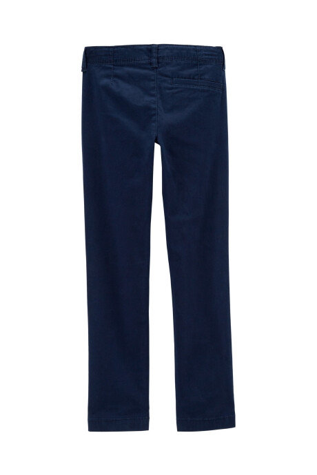 Pantalón de algodón, clásico, elastizado. Talles 6-14 Sin color