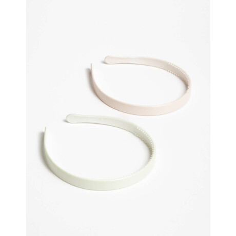 Set De Vinchas De Acrílico Combinacion Bicolor