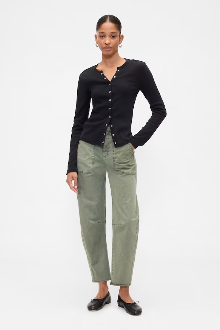 Pantalòn Khaki Barrel Mujer Mesculen Green