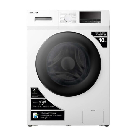 Lavarropas Automático Carga Frontal AIWA 10KG Inverter Blanco | AWLT10W