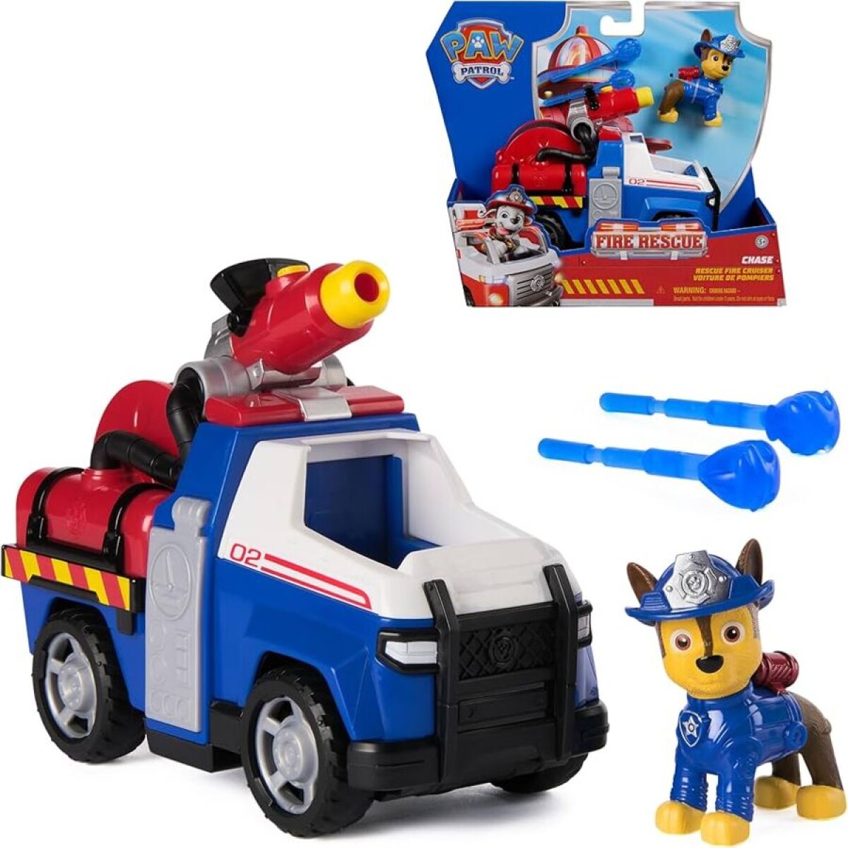 Vehículo Paw Patrol 97236 Fire Rescue Con Figura Chase Ub 