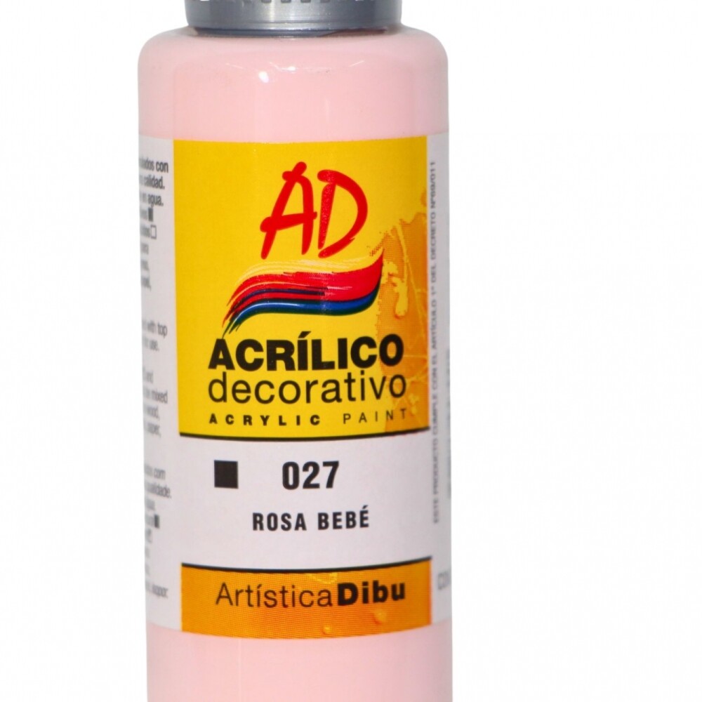 PINTURA ACRILICA ARTISTICA DIBU 60 ML. DIFERENTES COLORES COLOR ROSA BEBE 027