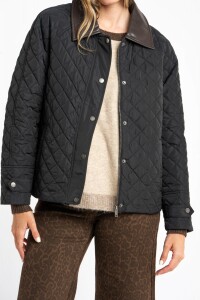 Campera Capitoneada Cuello Negro