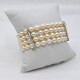 Pulsera Perlas De Cultivo Con Broche En Oro Blanco, Brillantes Y Esmeraldas Pulsera Perlas De Cultivo Con Broche En Oro Blanco, Brillantes Y Esmeraldas
