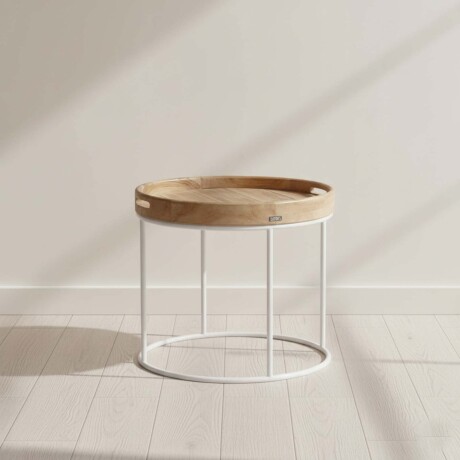 MESA LATERAL MADERA-Y-METAL NATURAL-BEIGE SYMI NATURAL