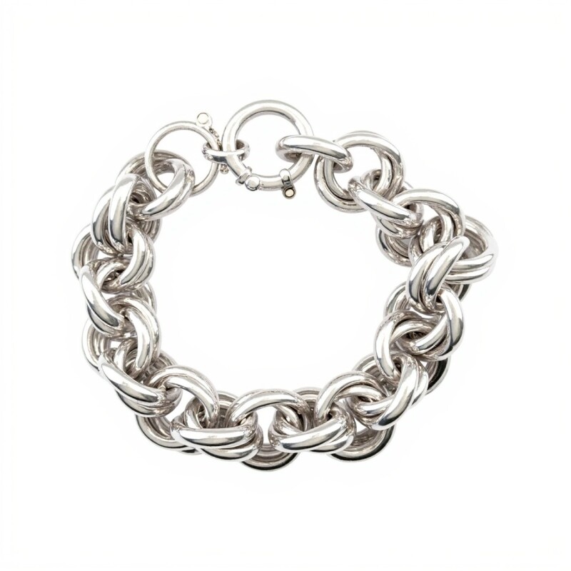Pulsera Garibaldi doble aro-Plata 925-Sin piedra-PU3768 sinpiedra