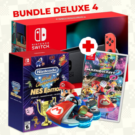 PRE VENTA Nintendo Switch Neon V2 + Mariokart 8 Deluxe físico + World Championship NES edition PRE VENTA Nintendo Switch Neon V2 + Mariokart 8 Deluxe físico + World Championship NES edition