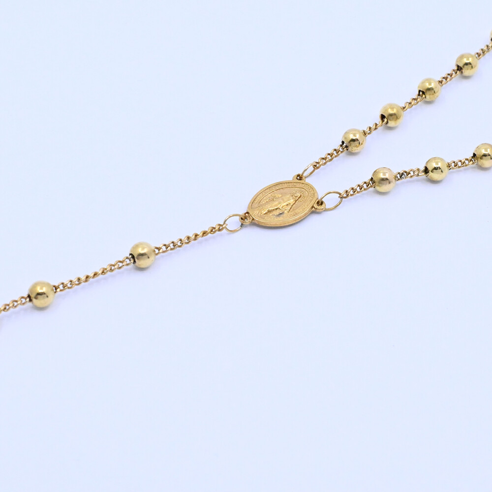 Rosario oro 18k 2 tonos con virgen milagrosa. Rosario oro 18k 2 tonos con virgen milagrosa.