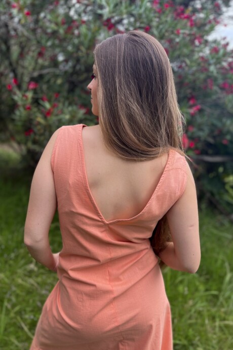 Vestido Fronda Naranja