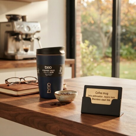 Vaso Térmico brio Café Jarra Mug 350ml Acero Inoxidable Azul