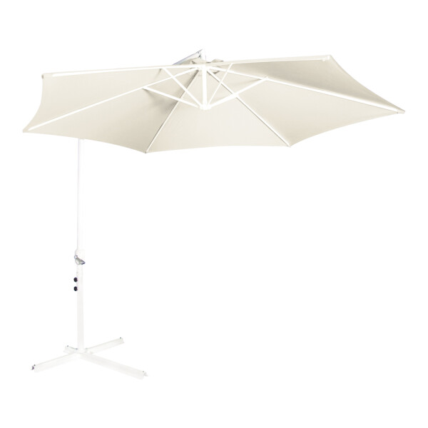 SOMBRILLON LATERAL JARDIN MALIBU 3 METROS BEIGE BLANCO