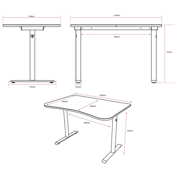 Escritorio Gamer Arozzi Fratello Negro ESCRITORIO GAMER AROZZI FRATELLO NEGRO