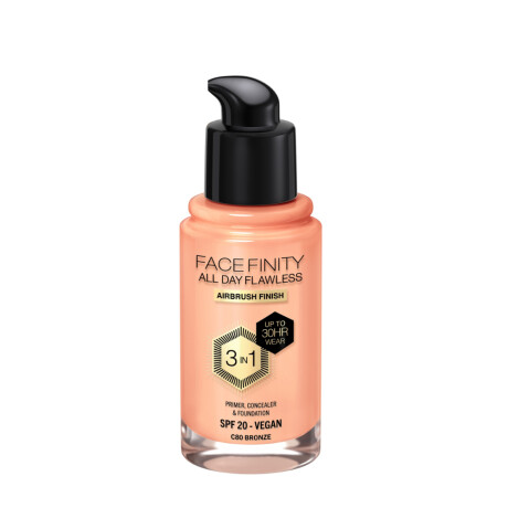 Base de Maquillaje Max Factor Facefinity All Day Flawless 3 en 1 N°C80 Bronze Base de Maquillaje Max Factor Facefinity All Day Flawless 3 en 1 N°C80 Bronze