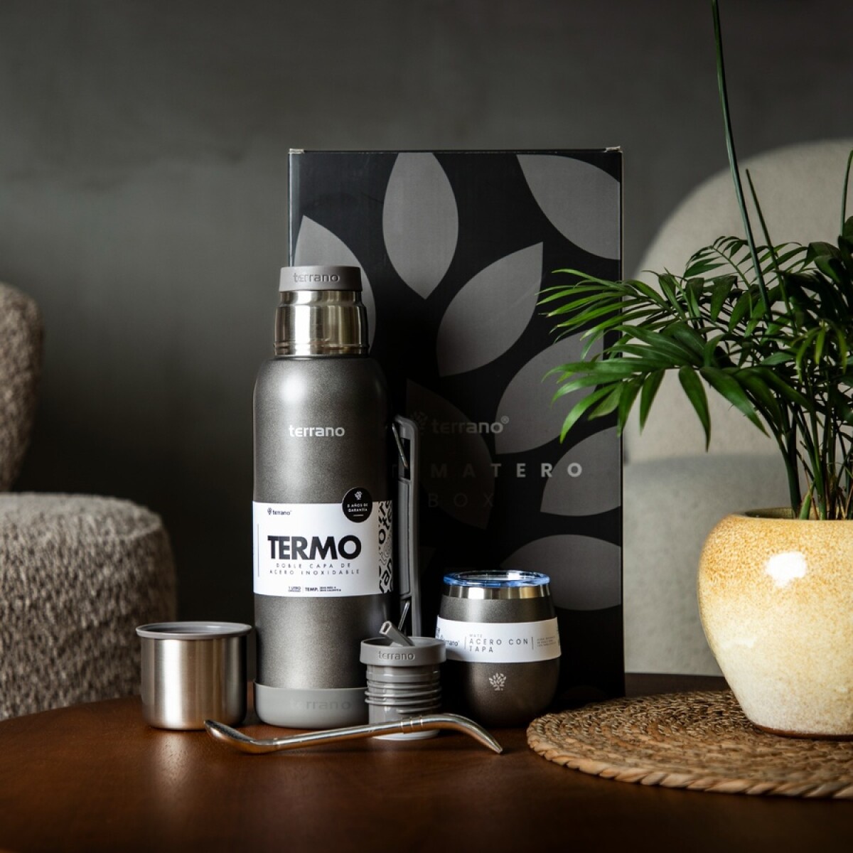 Kit Matero Gris Metalizado 