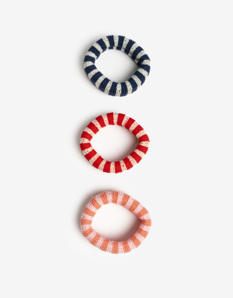 Gomitas Elásticas Sets Estampado Set De Gomitas Elásticas - Estampado Rayas