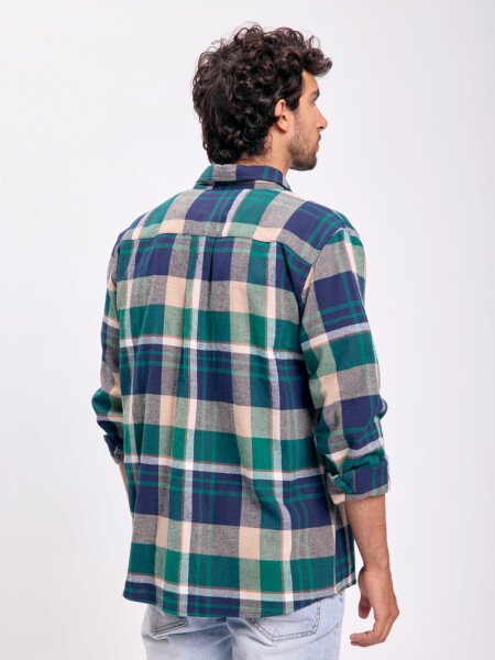 Camisa cuadros Tostado