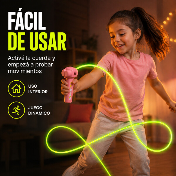 Lanzador de Cuerda Zipstring Recargable con Luz LED Rosa 1