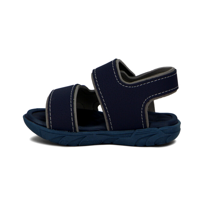 Molekinho Sandalia Casual Tiras Combinadas C/velcro Marino-azul