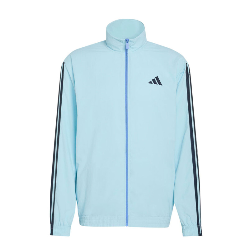 Campera de Hombre Adidas M 3S Wv Tt Zip Celeste - Azul