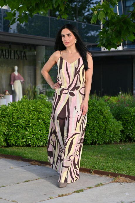 Vestido super midi estampado Telma Estampado