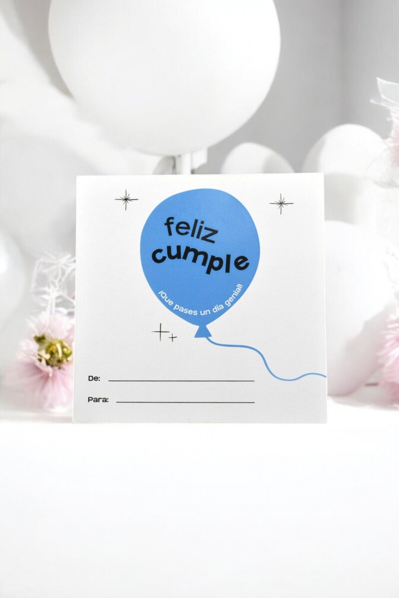 Tarjeta cumpleaños 10x10 - DISEÑO 2 
