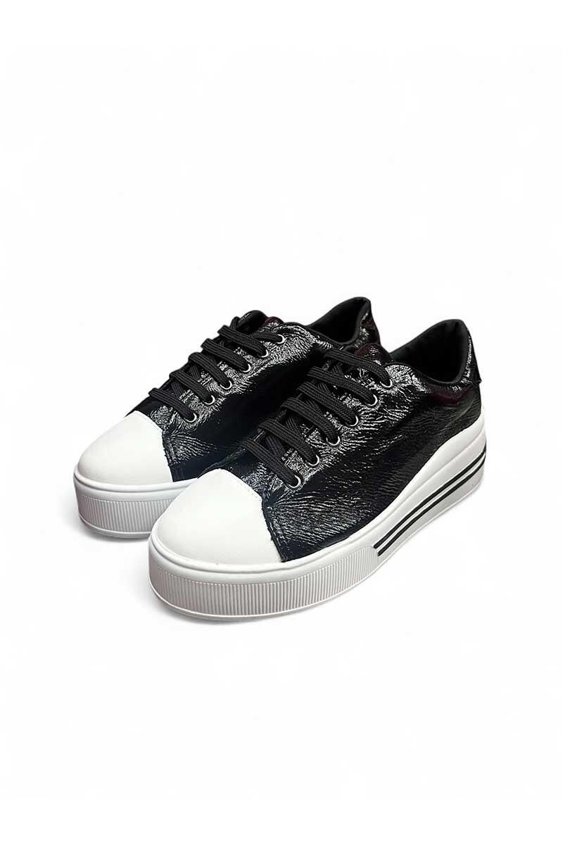 CALZADO DEPORTIVO EUROTEENS 147008 PLATAFORMA Y CHAROL Negro