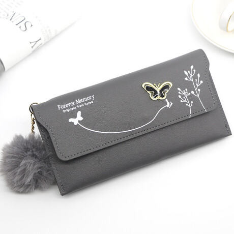 Billetera diseño mariposa Gris