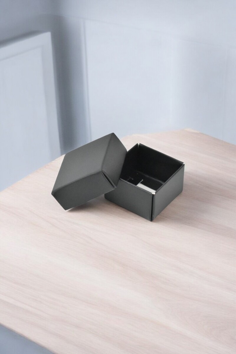 Caja eco 01 - 4x4x2,5 cm. - NEGRO 
