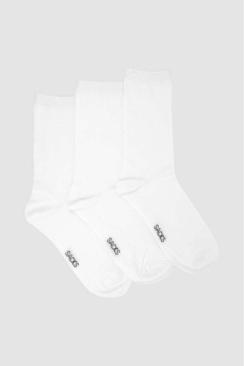 Pack de tres medias lisas. de algodón. en varios colores sur - Variante 39 