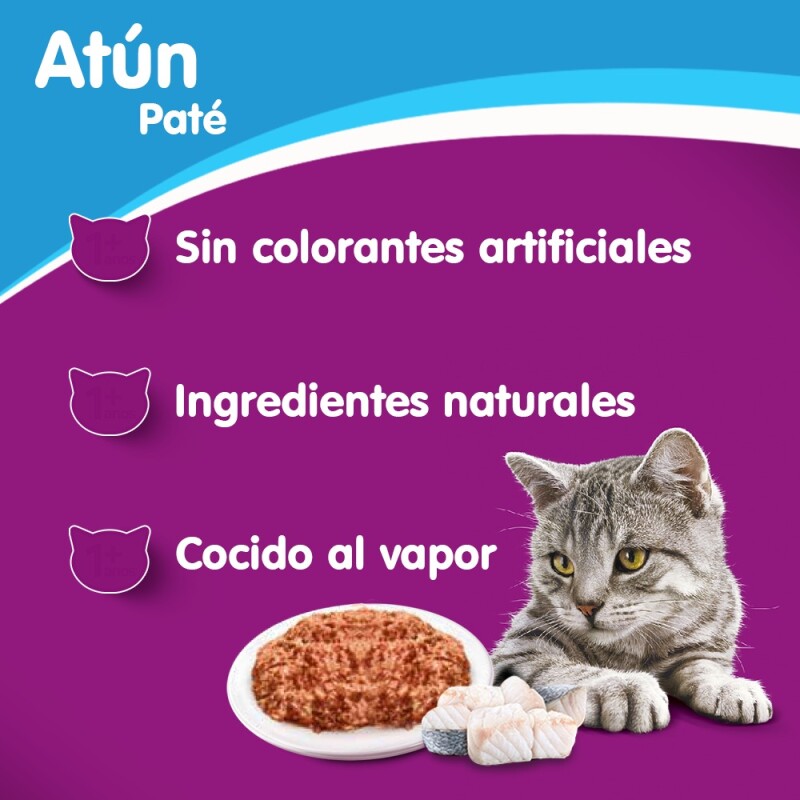 WHISKAS PATE LATA ALIMENTO HUMEDO ATUN 340 GR