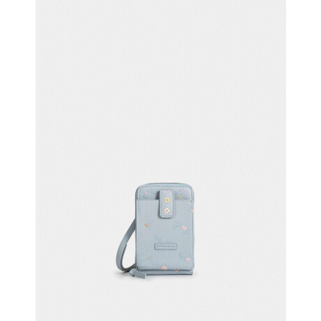 Porta Celular De Cuerina Con Florcitas Estampado Flores