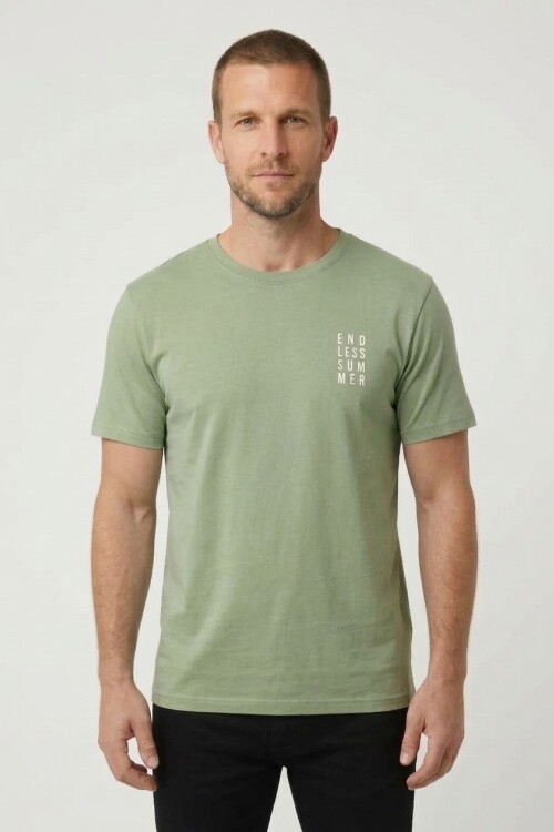 Remera m/c estampada Endless Summer VERDE