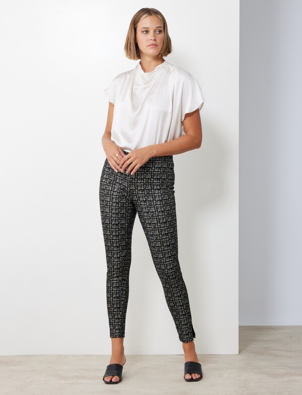 Pantalon Suede Print NEGRO/MULTI