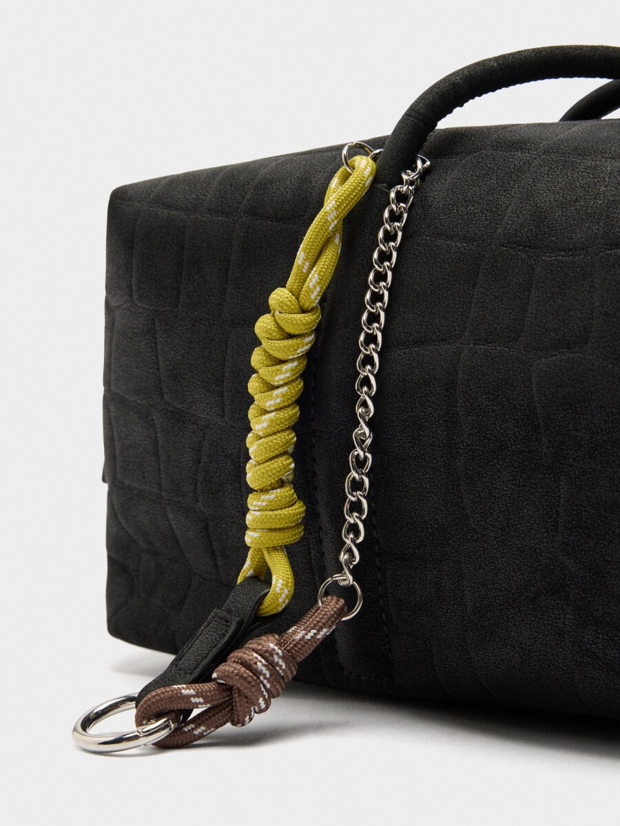 Bolso De Hombro Grabado Animal negro