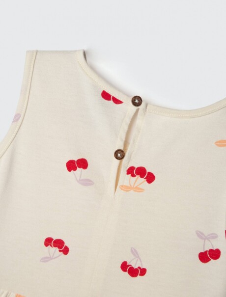 VESTIDO INFANTIL ESTAMPADO BEIGE