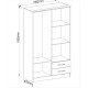 Ropero Armario de 4 Puertas TOKIO BLUSH