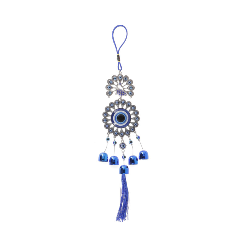 COLGANTE DE OJO TURCO CON CAMPANAS Gp096