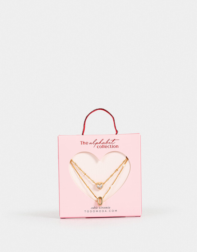 Collares Cortos Con cubic zirconia Collar Corto Cubic Inicial "o" - Dorado