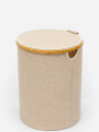 Cesto Solara Liso C/tapa Beige