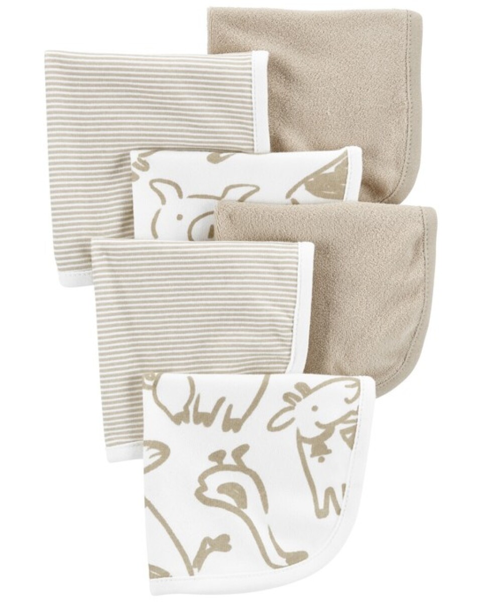 SET BABITAS X6 TOWEL TERRY CARTERS - beige vacas 